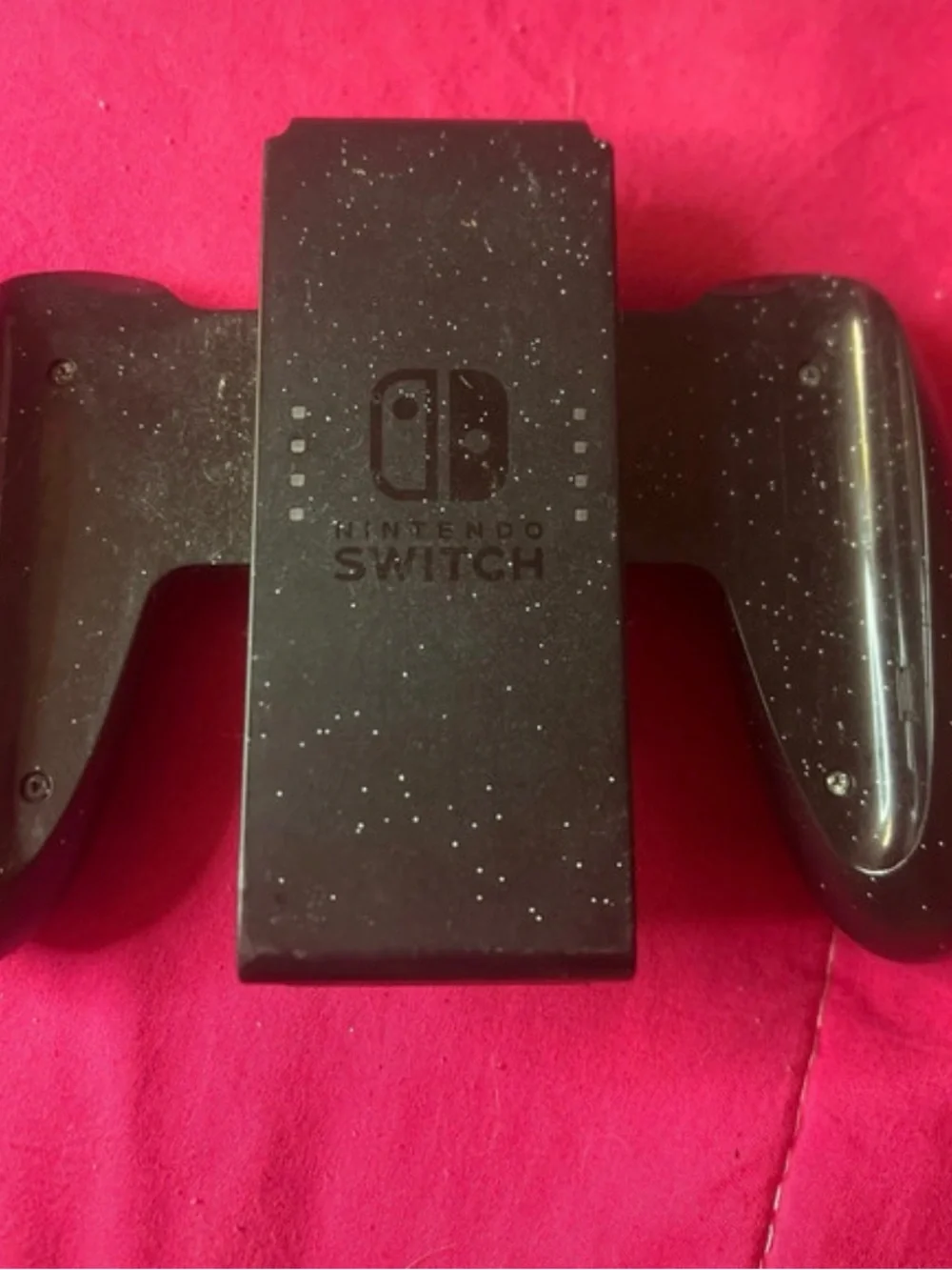 Nintendo Black Joy-Con Grip with White Speckle Finish